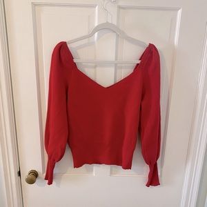 Anthropologie Red Sweater, Size Small